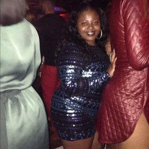 Multi color sequins dress